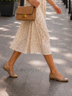 DV by Dolce Vita Moxy Nude Beige Patent Ballet Vegan Flats Women’s Size 8 NIB